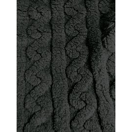 Plus Size - Women'S Plush Fleece-Lined Hooded Coat - Cozy Double-Breasted Mid-Length Winter Coat with Fluffy Lining, Elegant Solid Color Design for Fall/Winter, Warm & Stylish Outerwear, Winter Coats, Fall Fashion, Soft Texture