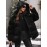 Plus Size - Plus Size Women'S Elegant Hooded Winter Coat - Warm Zip-Up Jacket with Long Sleeves, Solid Color Regular Fit for Cold Weather, Stylish Outdoor & Casual Wear, Winter Coats, Cold Weather Apparel, Sleek Design, Structured Design