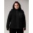 Winter Black High Collar Jacket - Outdoor Casual, Front Zipper, Hidden Zipper Insert Bag