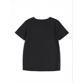 [Jack Skellington | Sally] Women's Jack Skellington & Sally Graphic Print T-Shirt | Casual Short Sleeve, Soft Stretch Round Neck, Machine Washable | The Nightmare Before Christmas Gift, Seasonal Comfortable Everyday Shirt