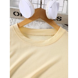 Holiday Cheer| Festive Yellow Christmas Tree Print T-Shirt for Women - Soft Stretch Fabric, Round Neck, Sleeveless Design with Glittery Star & Bow Detail, Machine Washable, Perfect for All Seasons, Christmas Garland